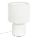 Table lamp "Bona" Bouclette, White, H.22 cm White