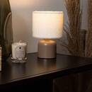Table lamp "Bona" Bouclette, Brown, H.22 cm Brown