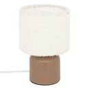 Table lamp "Bona" Bouclette, Brown, H.22 cm Brown