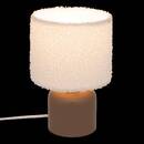 Table lamp "Bona" Bouclette, Brown, H.22 cm Brown
