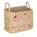 Set of 3 Children's Baskets "Neree" Heart pattern, L.28/33/38 cm Beige