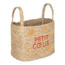 Set of 3 Children's Baskets "Neree" Heart pattern, L.28/33/38 cm Beige