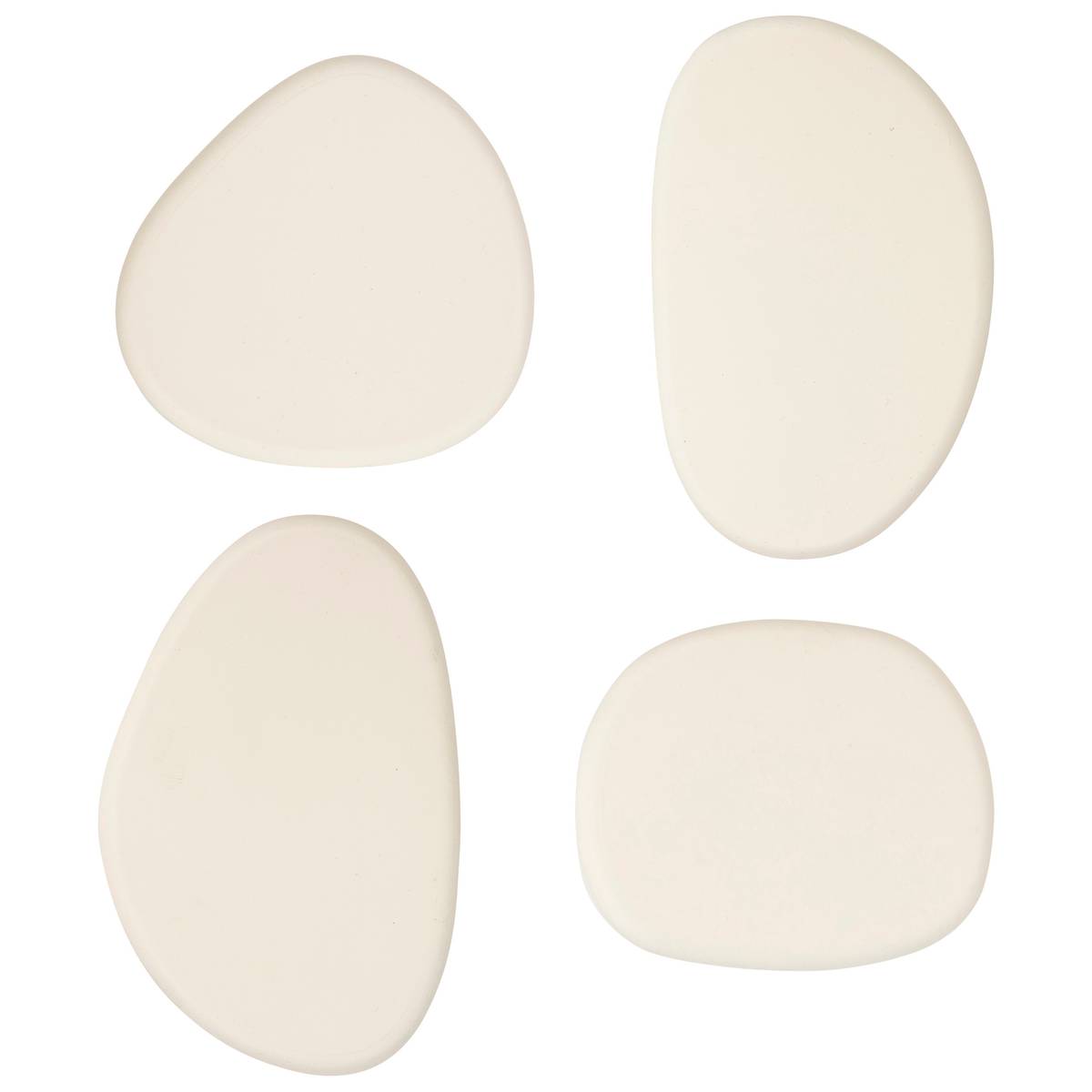 Set of 4 organic hooks "Karen" Ivory white, L.7/10 cm Ivory white