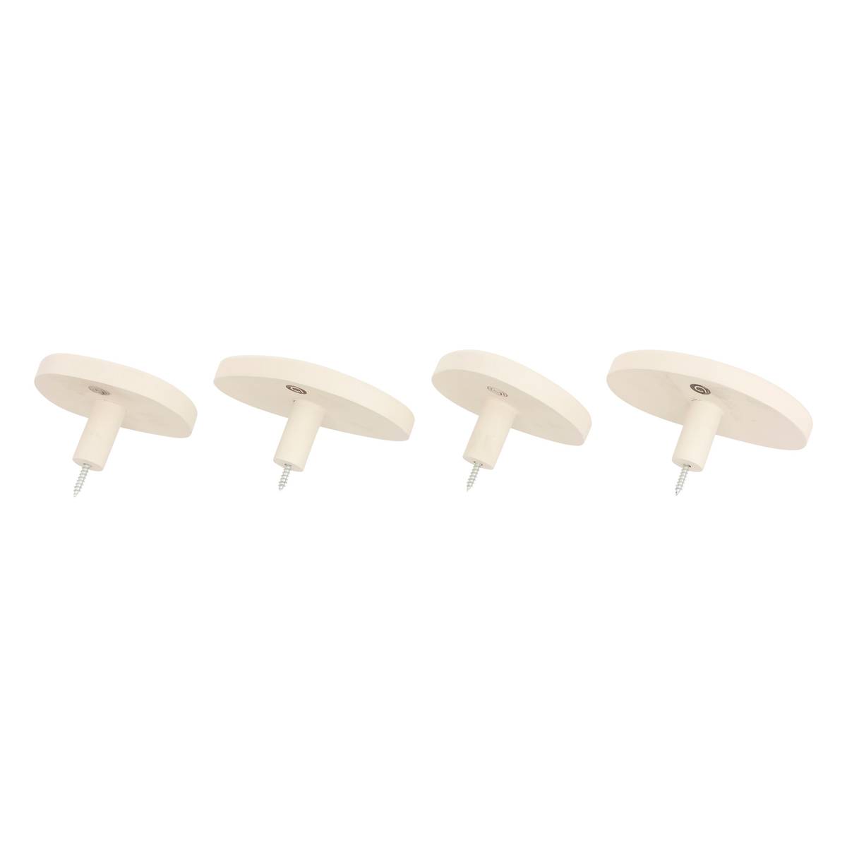 Set of 4 organic hooks "Karen" Ivory white, L.7/10 cm Ivory white
