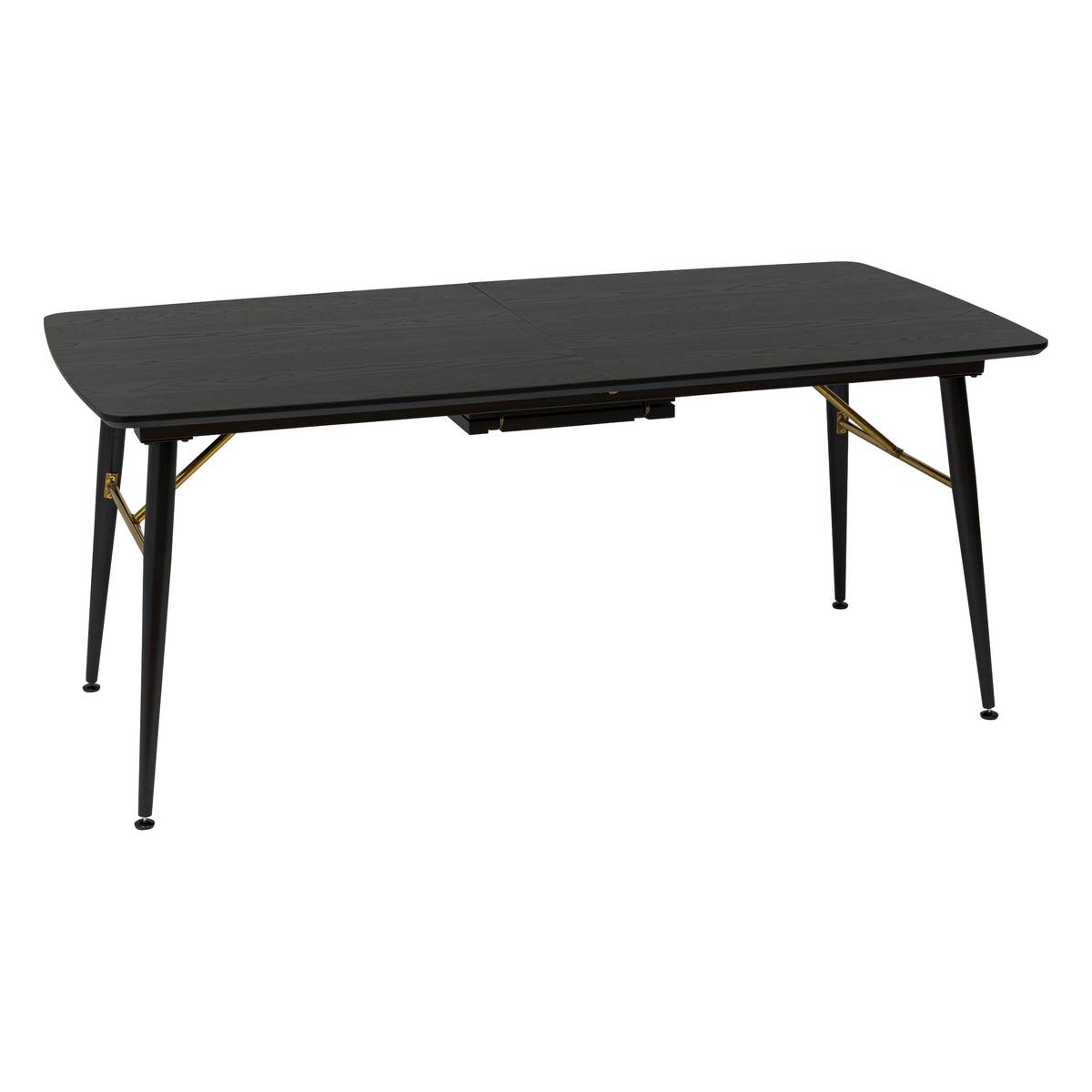 Extendable Dining Table "Aubrey" Black, 180x220 cm Black