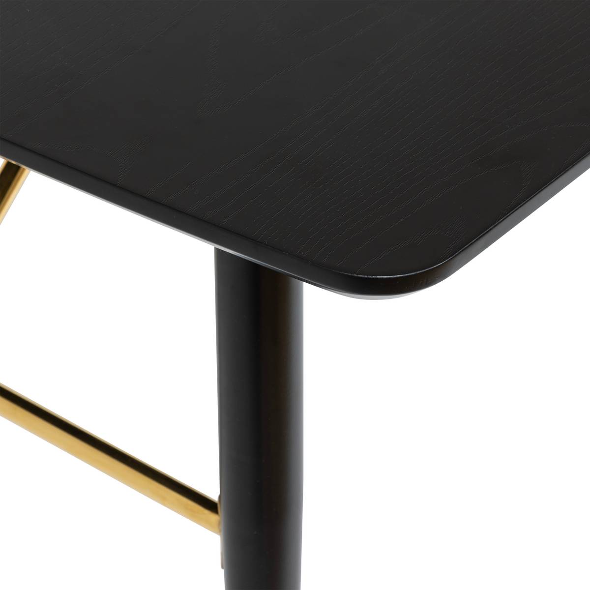 Extendable Dining Table "Aubrey" Black, 180x220 cm Black