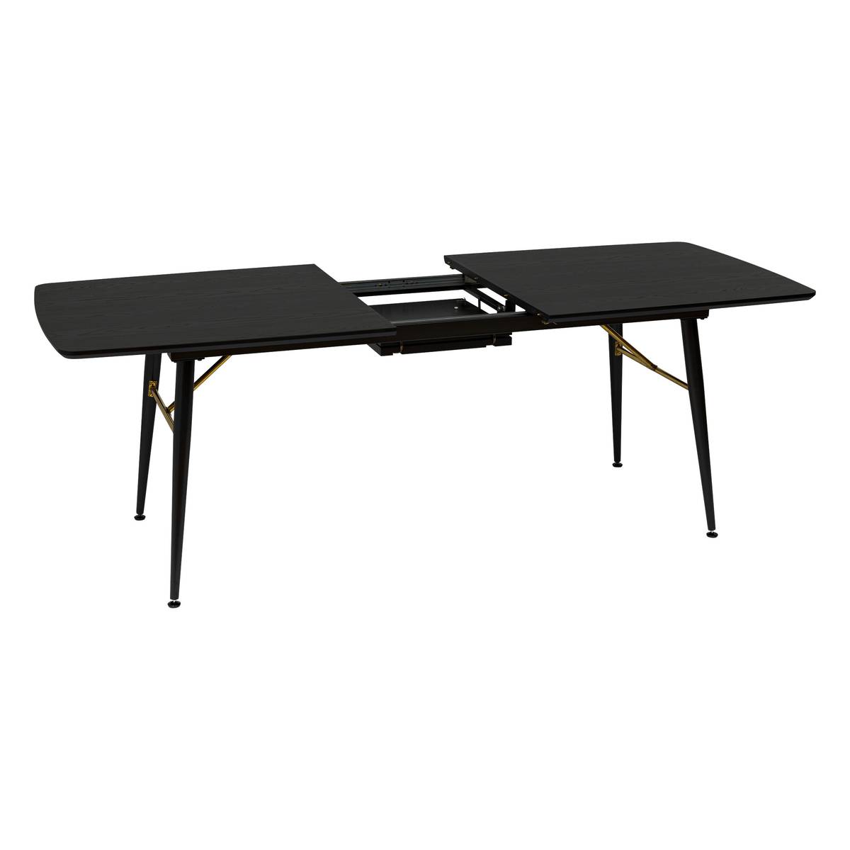 Extendable Dining Table "Aubrey" Black, 180x220 cm Black
