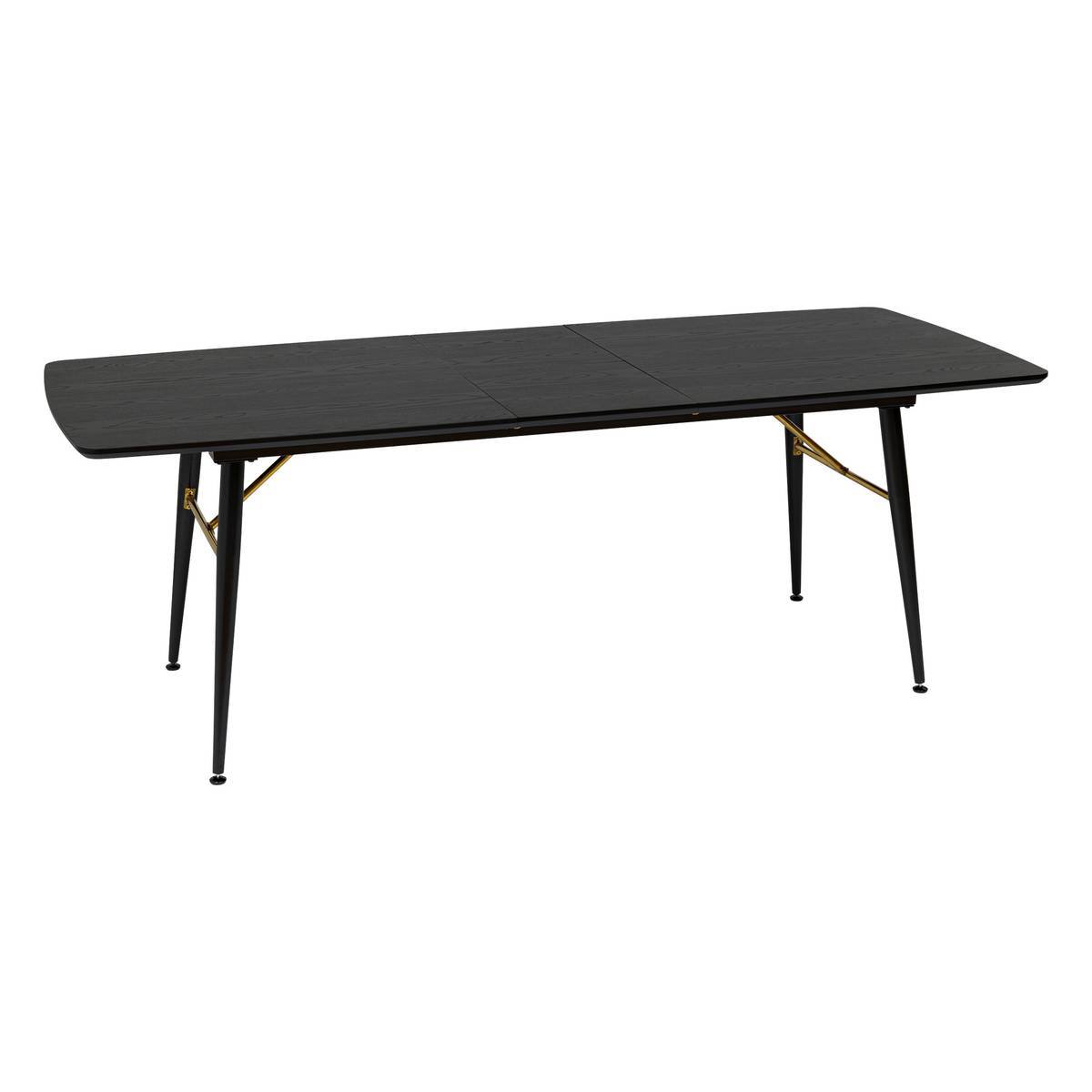 Extendable Dining Table "Aubrey" Black, 180x220 cm Black