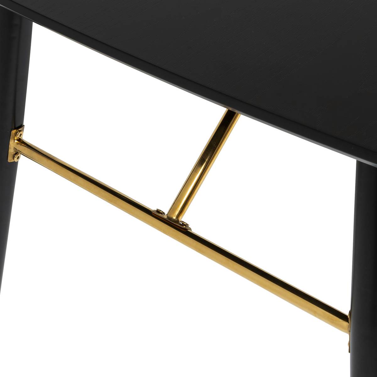 Extendable Dining Table "Aubrey" Black, 180x220 cm Black