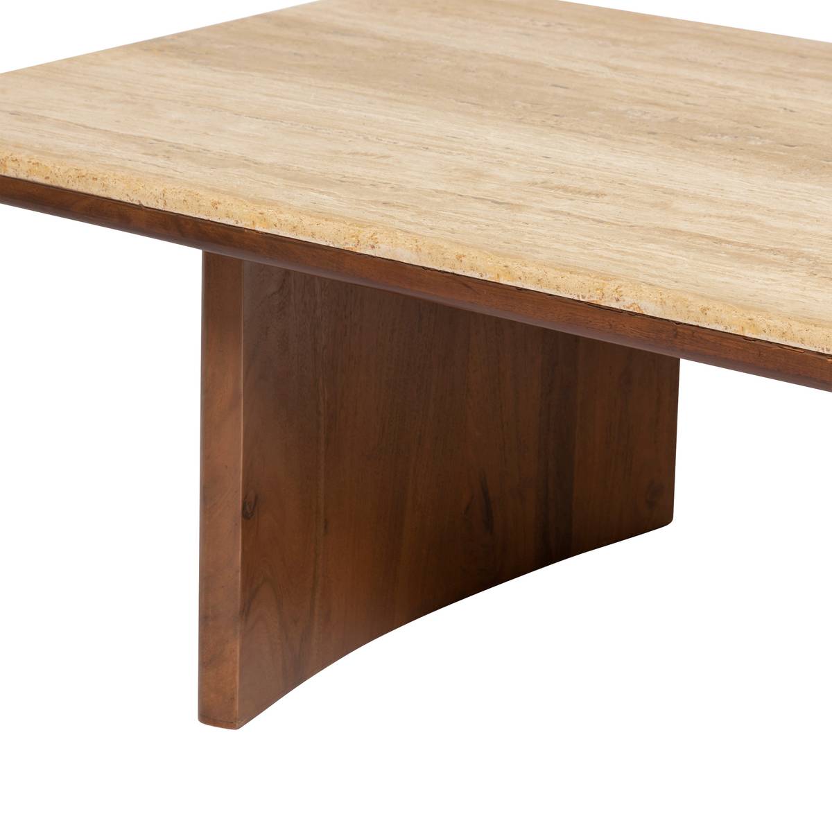 Coffee table "Jivan" Travertine, 120x70 cm Wood