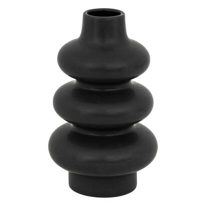 Ceramic vase "clothilde" black, h.25 cm