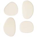 Set of 4 organic hooks "Karen" Ivory white, L.7/10 cm Ivory white