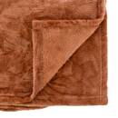 Flannel Throw "Ryo" Terracotta, 125x150 cm Terracotta pink