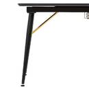 Extendable Dining Table "Aubrey" Black, 180x220 cm Black