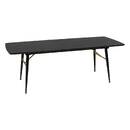 Extendable Dining Table "Aubrey" Black, 180x220 cm Black