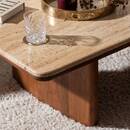Coffee table "Jivan" Travertine, 120x70 cm Wood