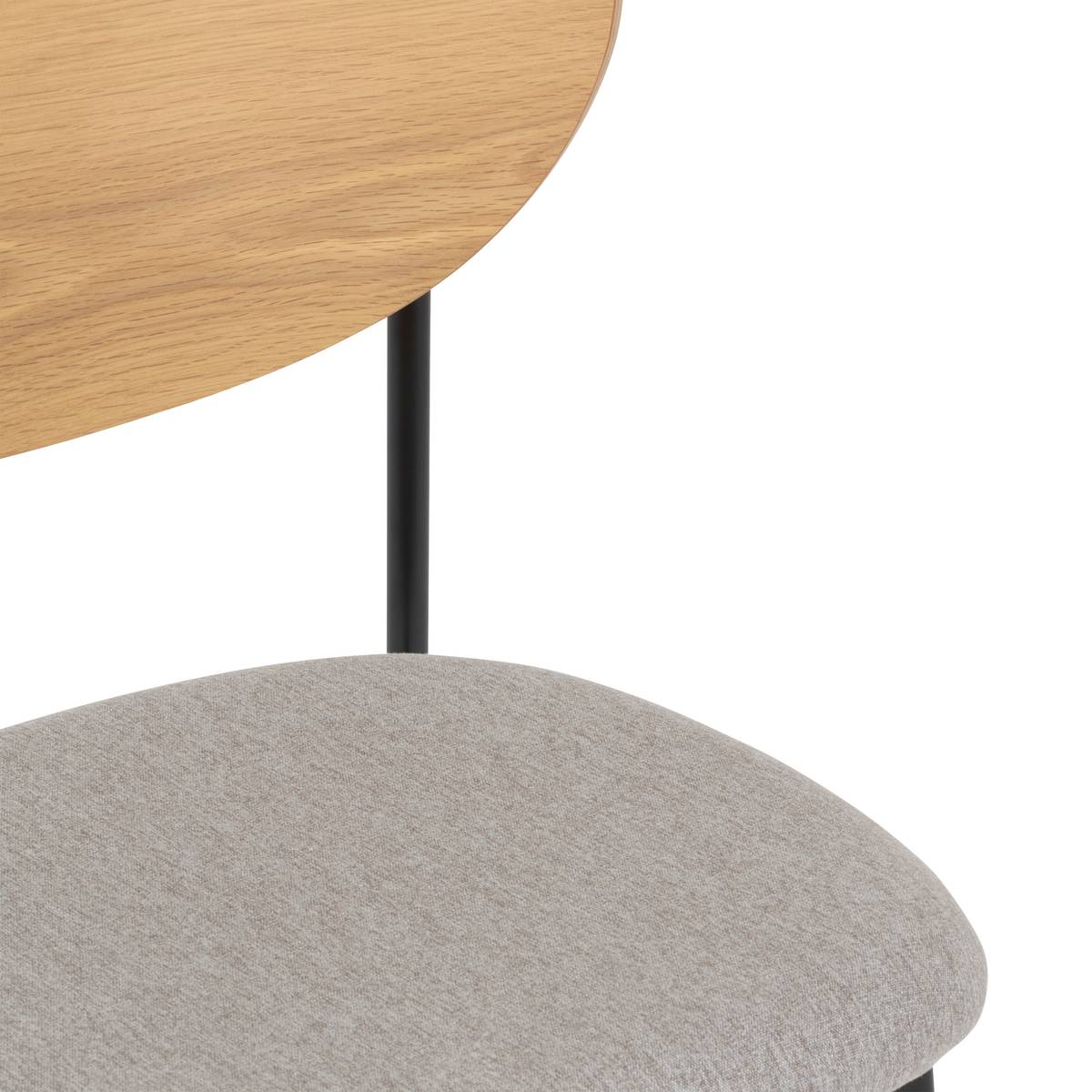 Set of 2 chairs "Jaisa" Gray, 1 seat Grey