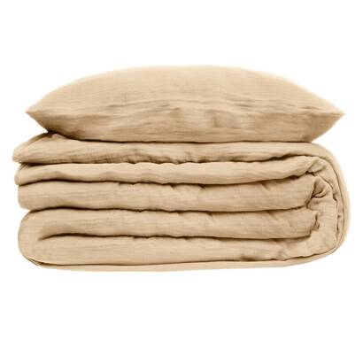 3-piece bedding set "flora" cotton gauze, linen, 240x220 cm