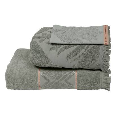 3-piece bathroom set "wild" cotton, celadon green
