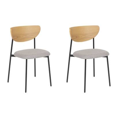 Set of 2 chairs "jaisa" gray, 1 seat