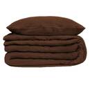 3-piece bedding set "Flora" Cotton gauze, Brown, 240x220 cm Brown