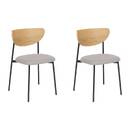 Set of 2 chairs "Jaisa" Gray, 1 seat Grey