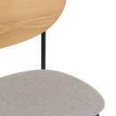 Set of 2 chairs "Jaisa" Gray, 1 seat Grey