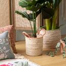 2 "Wild" baskets Beige, H.24/26 cm Beige