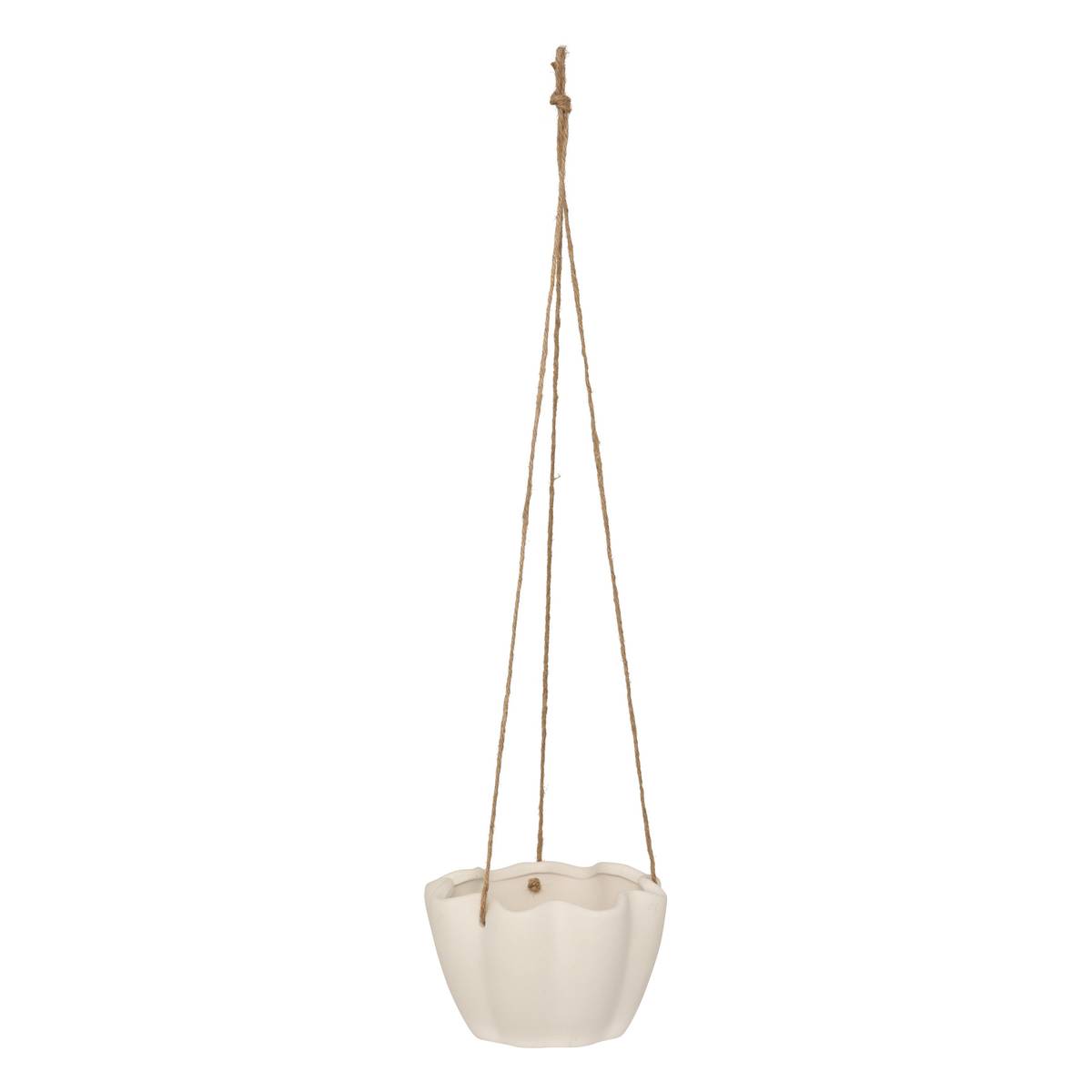 Hanging Flower Pot "Wild" Ceramic, White, H.17 cm White