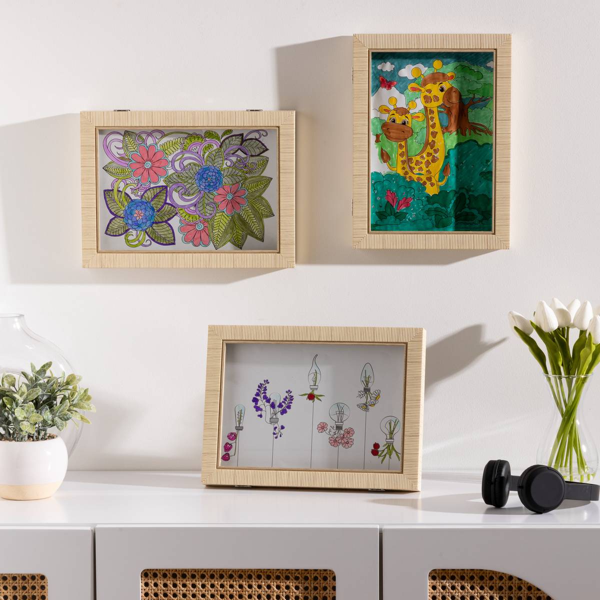 Children's Drawing Frame "Thea" Beige, A4 Beige