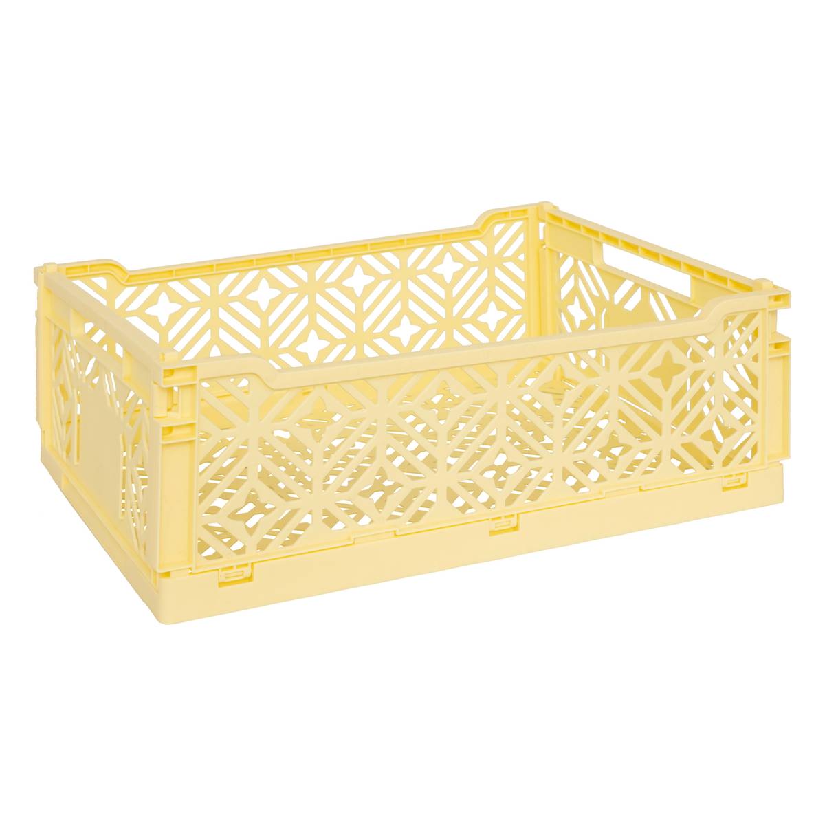 Folding crate "Arry" Yellow, 40x30x15 cm Yellow