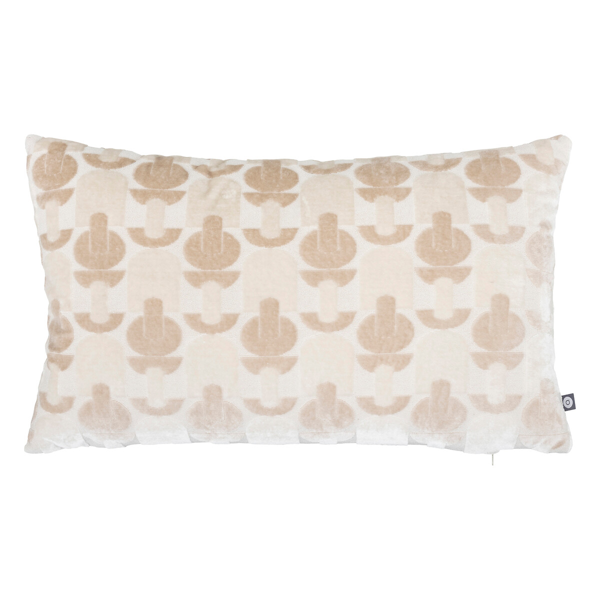Cushion "Luna" Jacquard velvet, Linen, 30x50 cm Linen beige