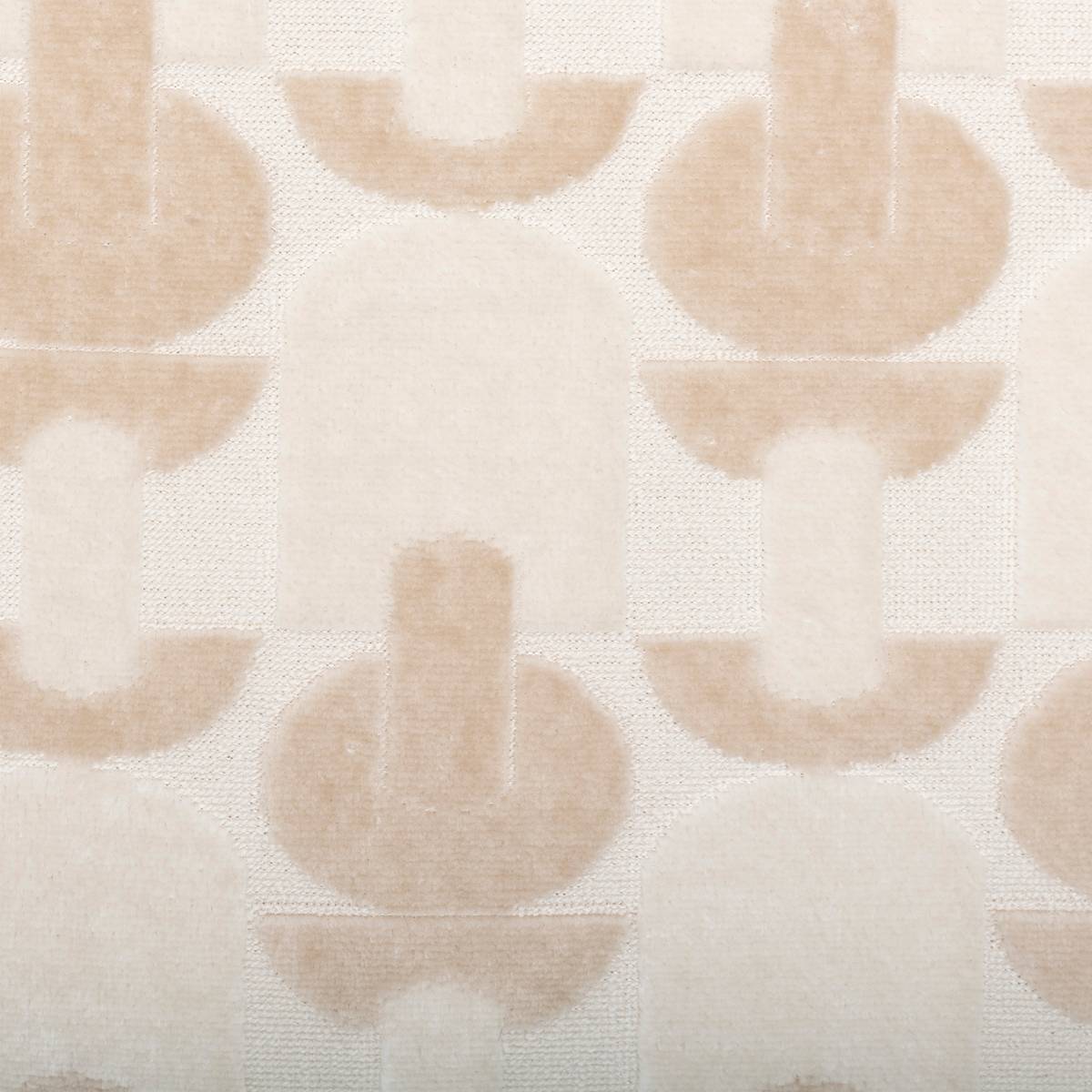 Cushion "Luna" Jacquard velvet, Linen, 40x40 cm Linen beige