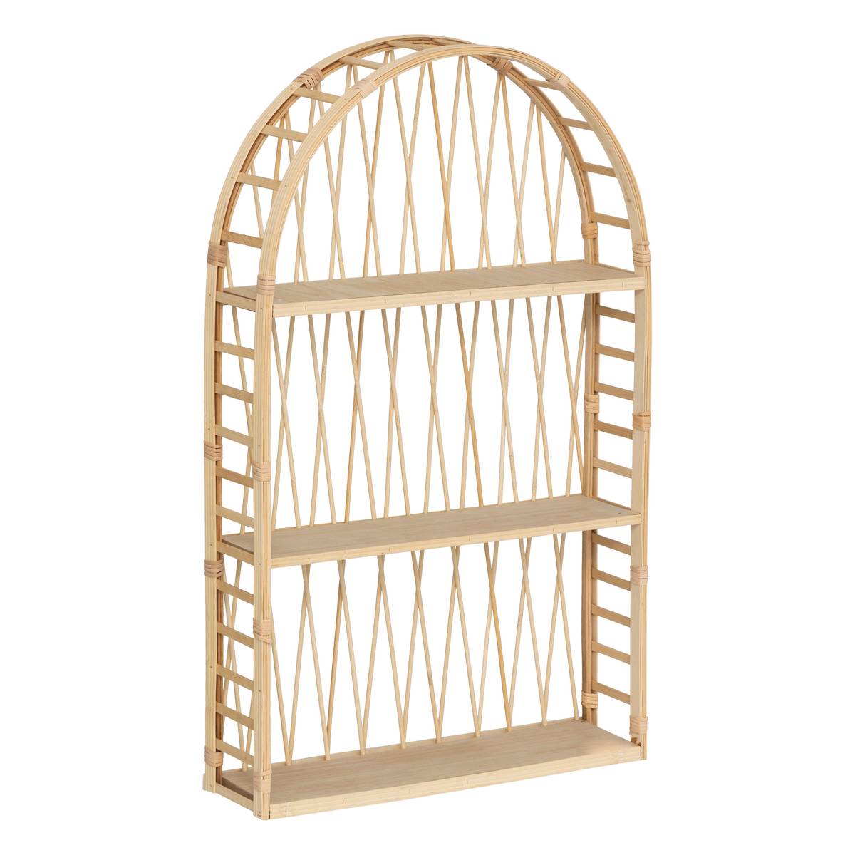 Wall Shelf "Anahi" Bamboo, Beige, 74x45 cm Beige