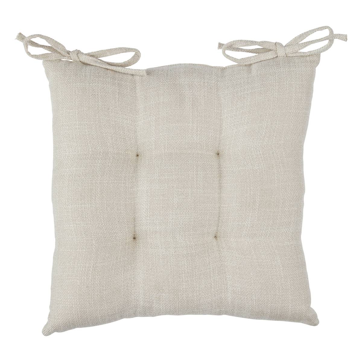 Chair pad "Clem" Linen, 38x38 cm Linen beige