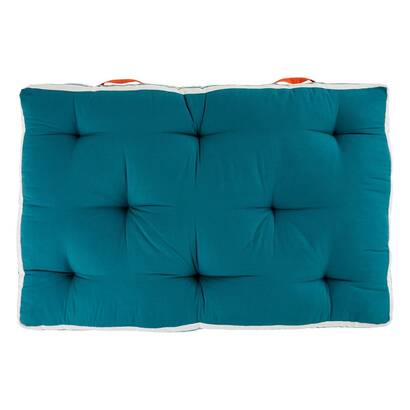Yucatan outdoor floor mattress teal blue 120 x 15 cm - cotton, polyester, acrylic