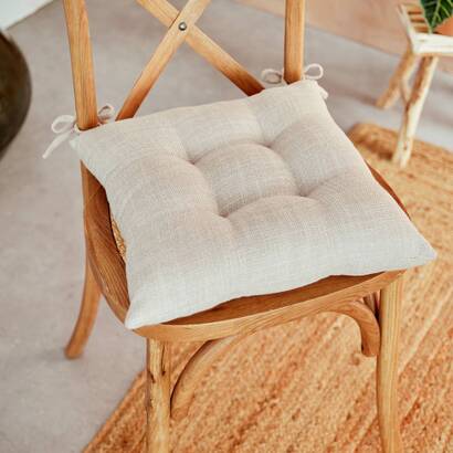Chair pad "clem" linen, 38x38 cm