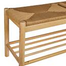 Bench 'Maesi' Hevea, Beige, 95x35 cm Beige