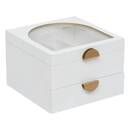 Jewelry Box "Wild" Wood, White, 20x20 cm White