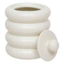Decorative Box "Mike" Ceramic, White, 14.7x11.2 cm White