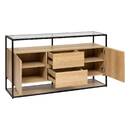 Buffet 2 Doors "Aldea" Metal and wood, Beige, 140x80 cm Beige