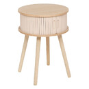 Bedside table 2 doors "Nysos" Cream, 54x40x40 cm Cream