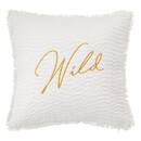 Embroidered Cushion "Wild" White, 45x45 cm White