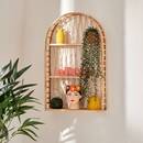 Wall Shelf "Anahi" Bamboo, Beige, 74x45 cm Beige