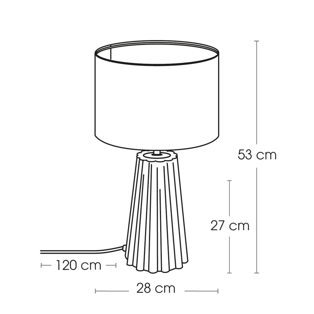 Table lamp "Adon" Beige, H. 53 cm Beige