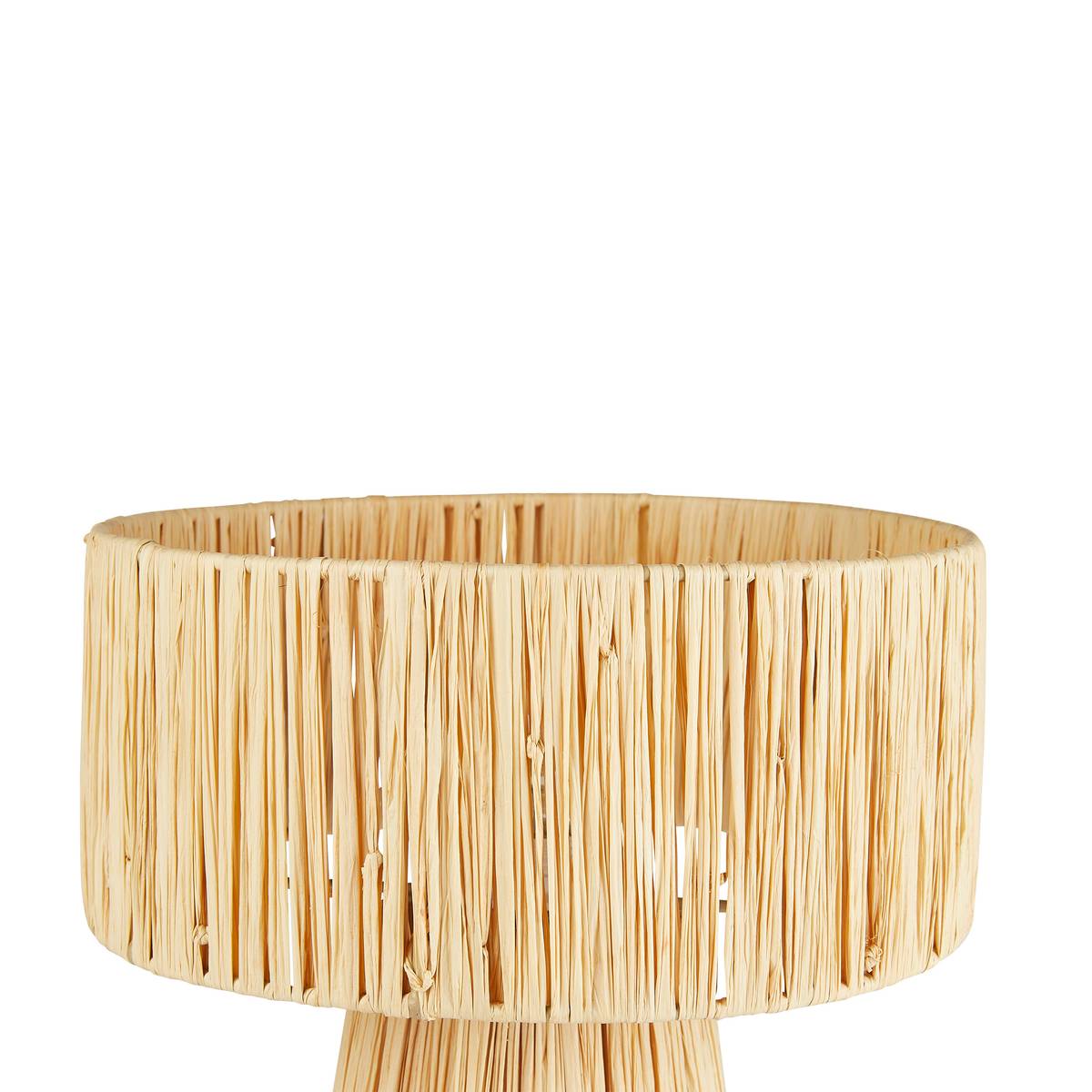 Table lamp "Orane" Raffia, Beige, H. 34 cm Beige