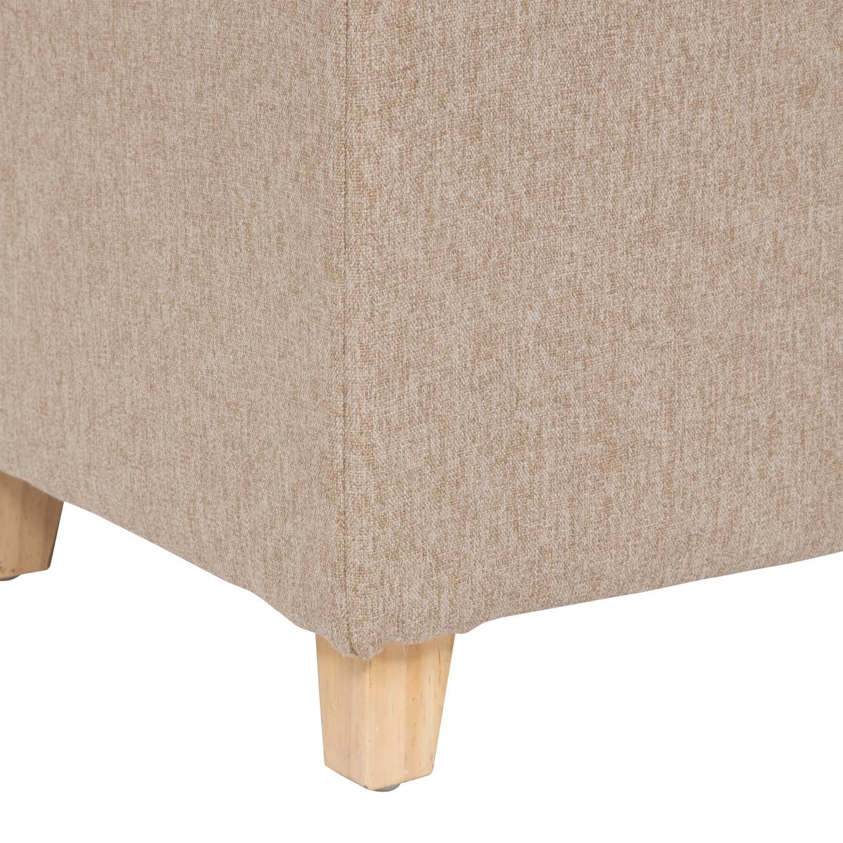 Pouf "Léandre" Pine, Beige, 35x35x35 cm Beige