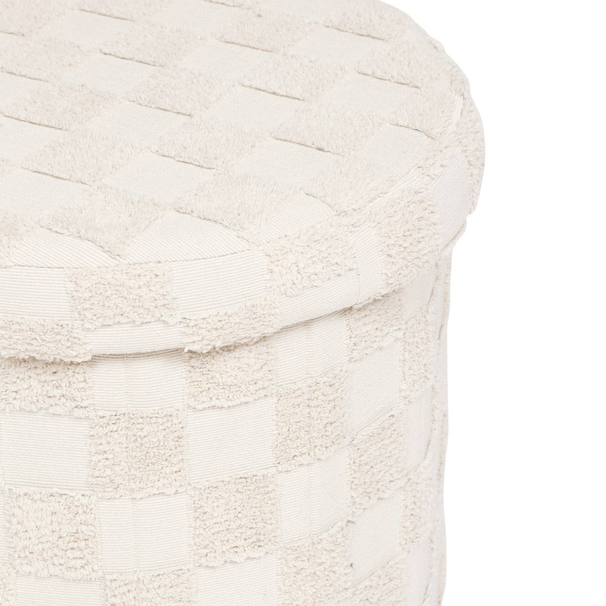Folding Pouf "Pasti" White, D.38x38 cm White
