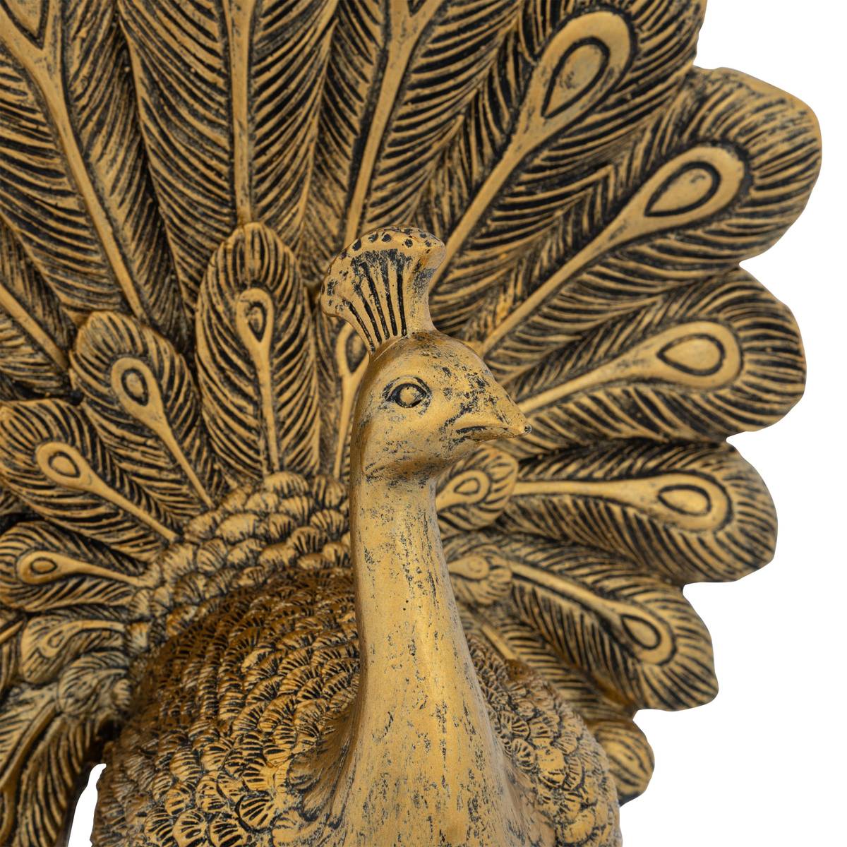 Peacock Statue "Wild" Gold, L.27 cm Gold