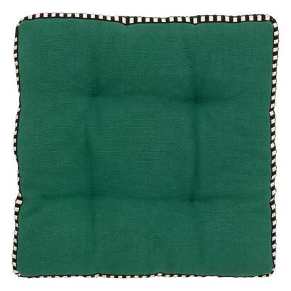 Chair pad "malakite" cedar green, 38x38 cm